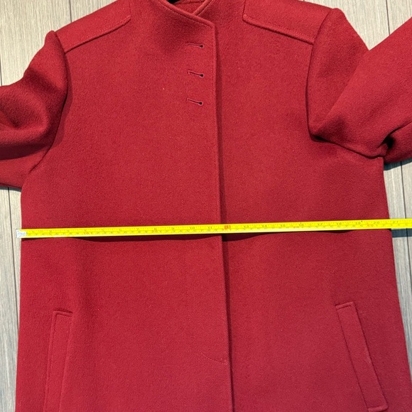 Vintage Red Virgin Wool Full Length Coat - Picture 6 of 8